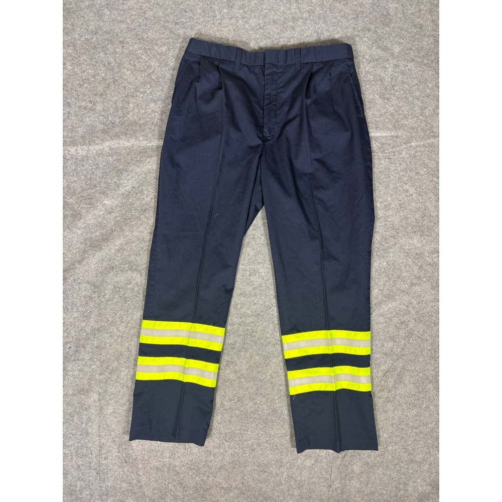 Riverside Budweiser Mens Navy Blue‎ Work Pants Reflective Stripes Size 38x30